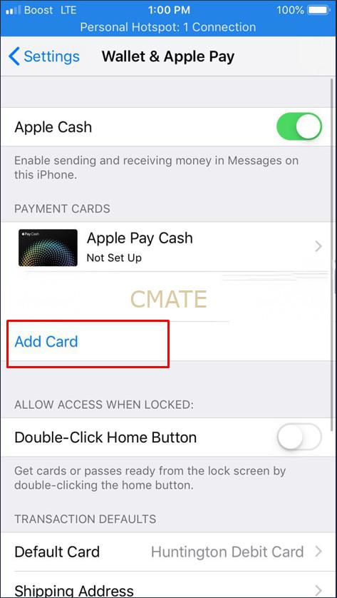 Apple pay carding