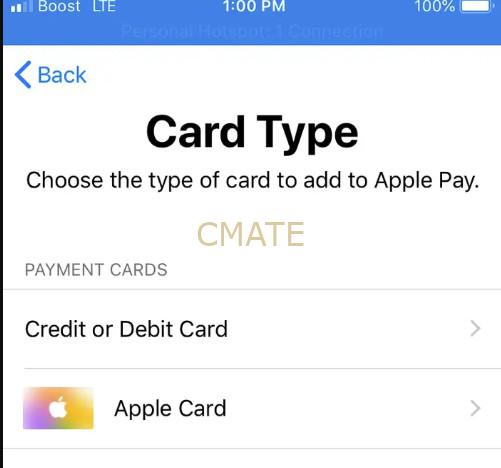 Apple pay carding
