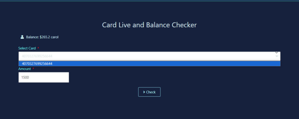 Credit Card balance checker